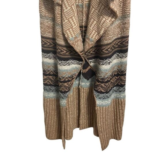 Anthropologie Sleeping on Snow Oullins Jacquard Sweater Vest Cardigan XS/S - Picture 4 of 8